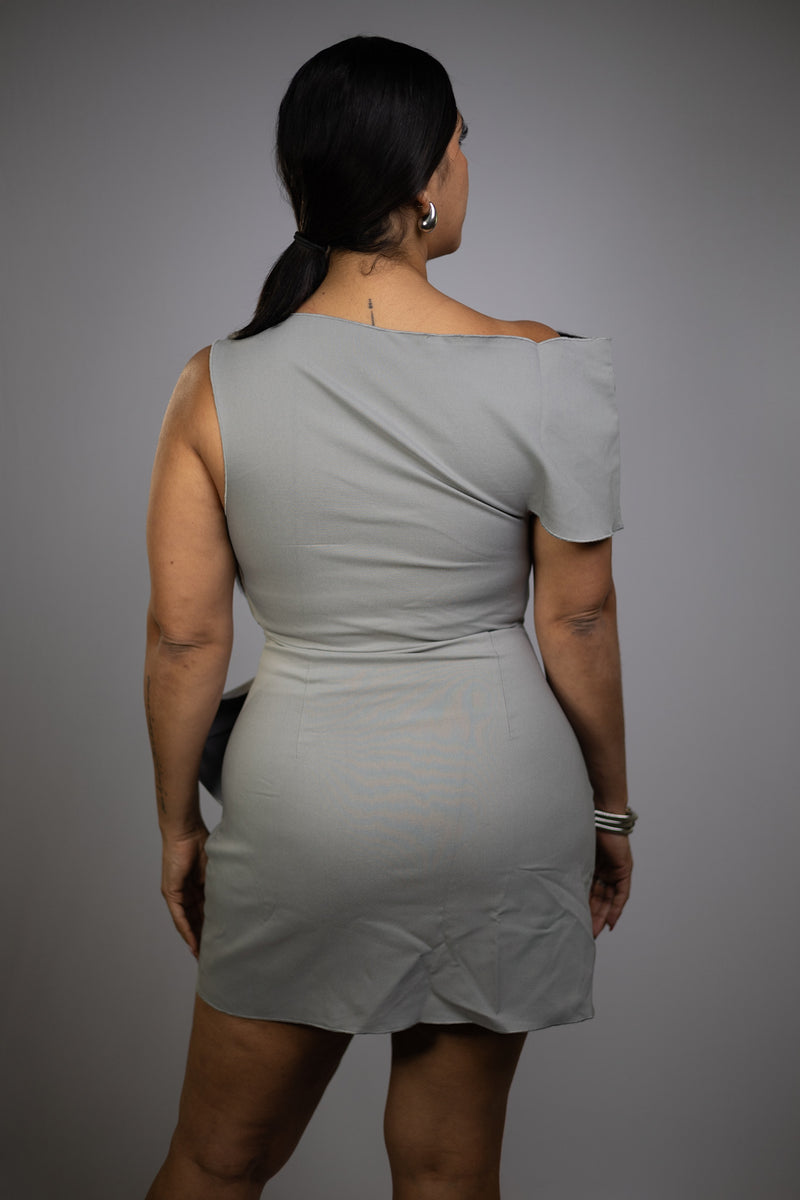 Gray Mirage Mini Dress