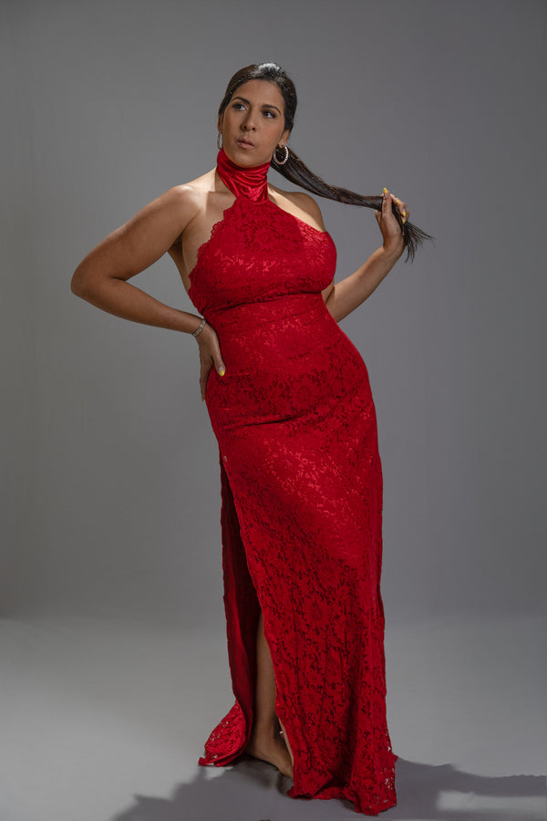 Ruby Muse Floral Lace Dress