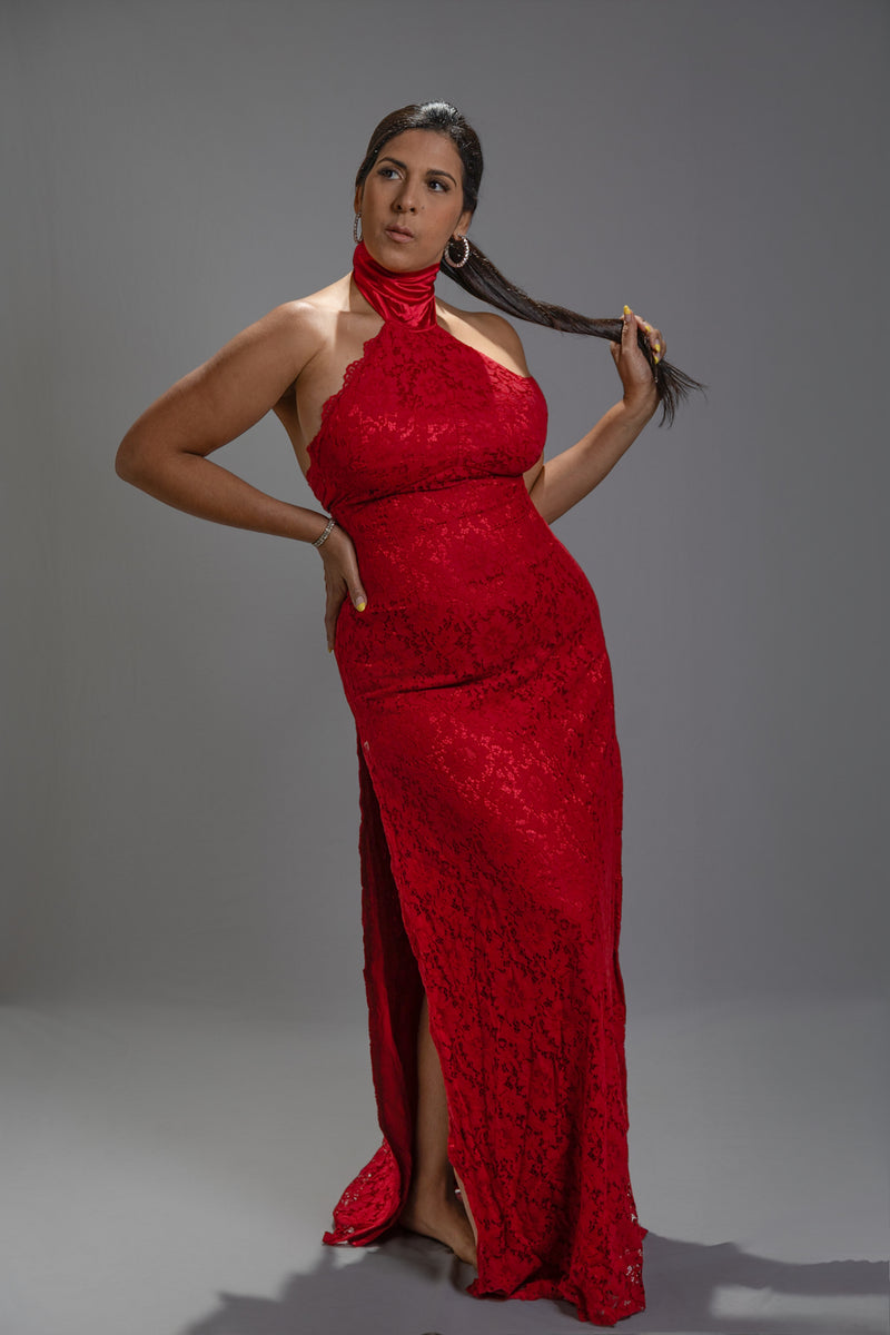 Ruby Muse Floral Lace Dress