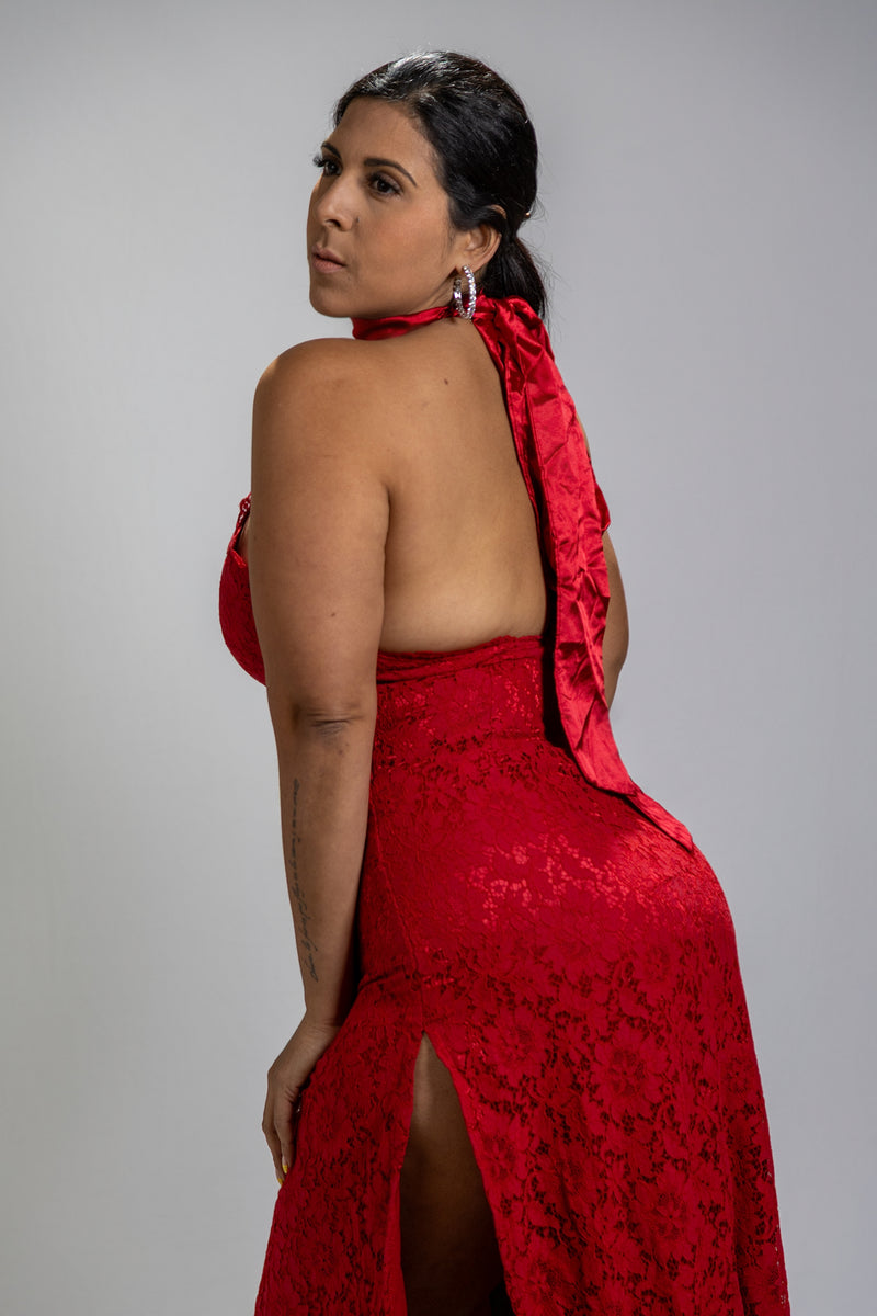 Ruby Muse Floral Lace Dress
